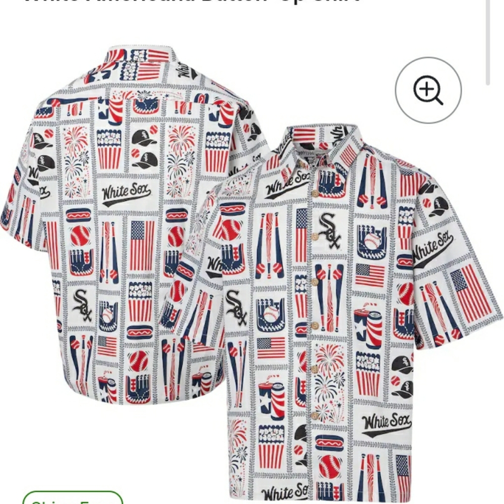 Reyn Spooner Chicago White Sox Americana Button-Up Shirt. NWT. S.